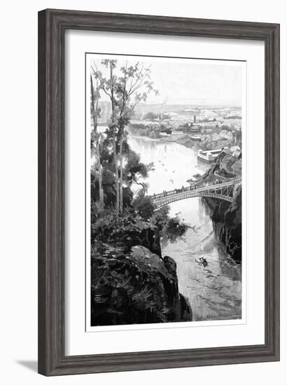 Launceston, from Cataract Bridge, Tasmania, Australia, 1886-null-Framed Giclee Print