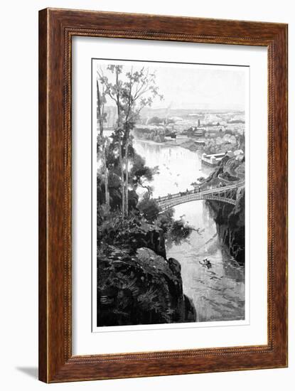 Launceston, from Cataract Bridge, Tasmania, Australia, 1886-null-Framed Giclee Print