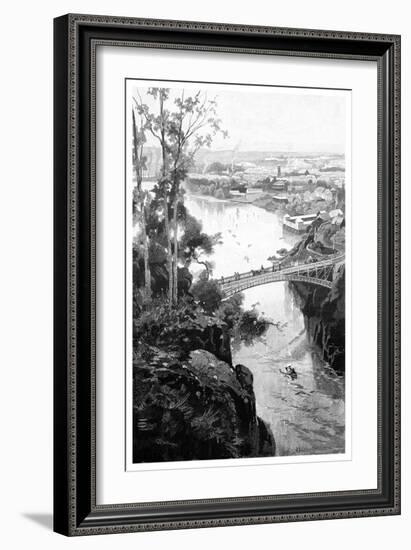 Launceston, from Cataract Bridge, Tasmania, Australia, 1886-null-Framed Giclee Print