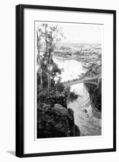 Launceston, from Cataract Bridge, Tasmania, Australia, 1886-null-Framed Giclee Print