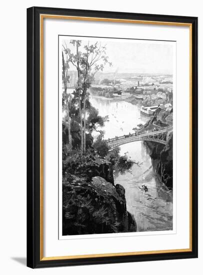 Launceston, from Cataract Bridge, Tasmania, Australia, 1886-null-Framed Giclee Print