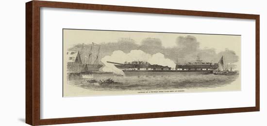 Launch of a 14-Year First Class Ship, at Dundee-null-Framed Giclee Print