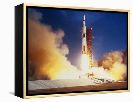 Launch of Apollo 11 Spacecraft En Route To Moon-null-Framed Premier Image Canvas