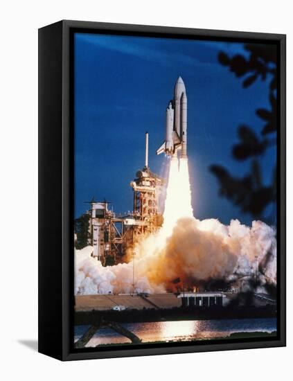 Launch of Columbia, the First Space Shuttle.-null-Framed Premier Image Canvas