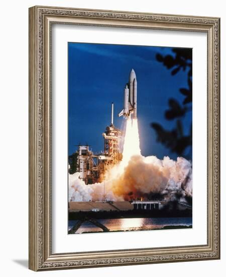 Launch of Columbia, the First Space Shuttle.-null-Framed Photographic Print