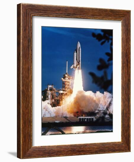 Launch of Columbia, the First Space Shuttle.-null-Framed Photographic Print