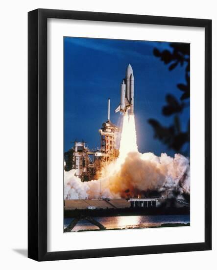 Launch of Columbia, the First Space Shuttle.-null-Framed Photographic Print