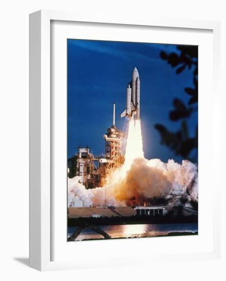 Launch of Columbia, the First Space Shuttle.-null-Framed Photographic Print