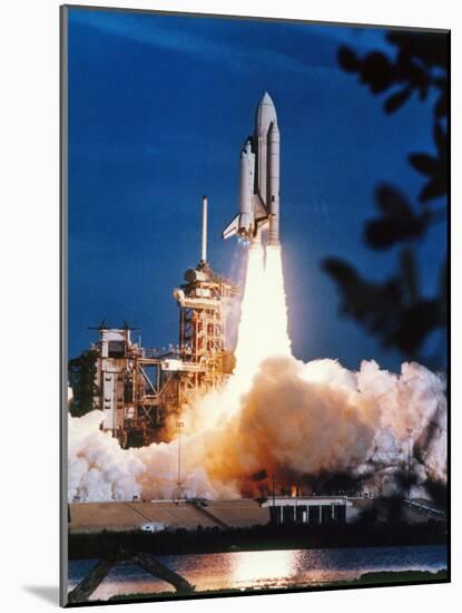 Launch of Columbia, the First Space Shuttle.-null-Mounted Photographic Print