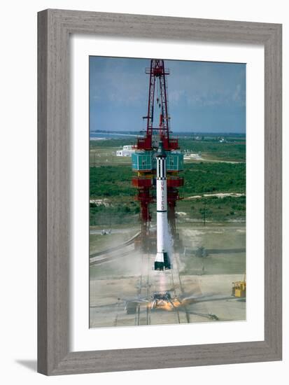 Launch of Freedom 7 by NASA on May 5 1961-null-Framed Photographic Print