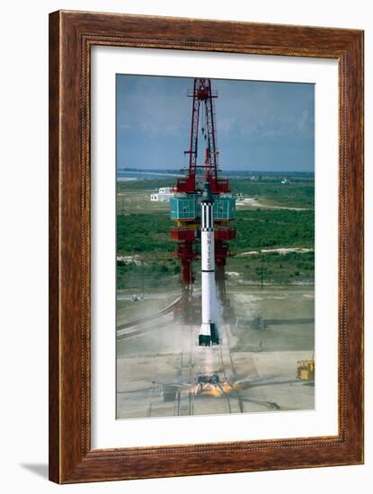 Launch of Freedom 7 by NASA on May 5 1961-null-Framed Photographic Print