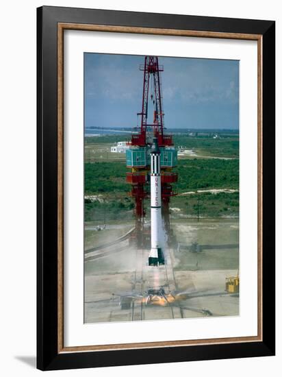 Launch of Freedom 7 by NASA on May 5 1961-null-Framed Photographic Print