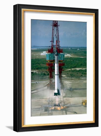 Launch of Freedom 7 by NASA on May 5 1961-null-Framed Photographic Print