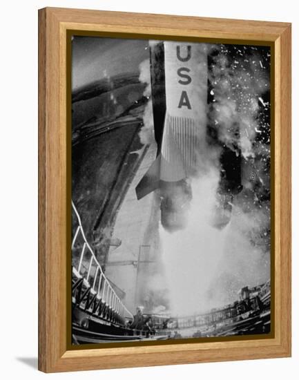 Launch of Saturn 5 Rocket at Cape Kennedy-Ralph Morse-Framed Premier Image Canvas