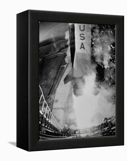 Launch of Saturn 5 Rocket at Cape Kennedy-Ralph Morse-Framed Premier Image Canvas