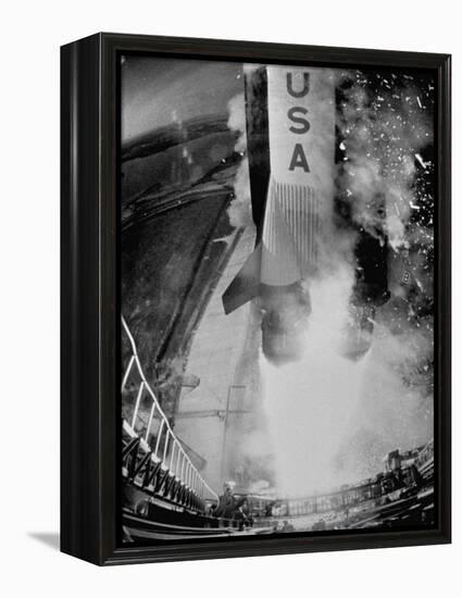 Launch of Saturn 5 Rocket at Cape Kennedy-Ralph Morse-Framed Premier Image Canvas