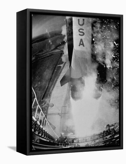 Launch of Saturn 5 Rocket at Cape Kennedy-Ralph Morse-Framed Premier Image Canvas