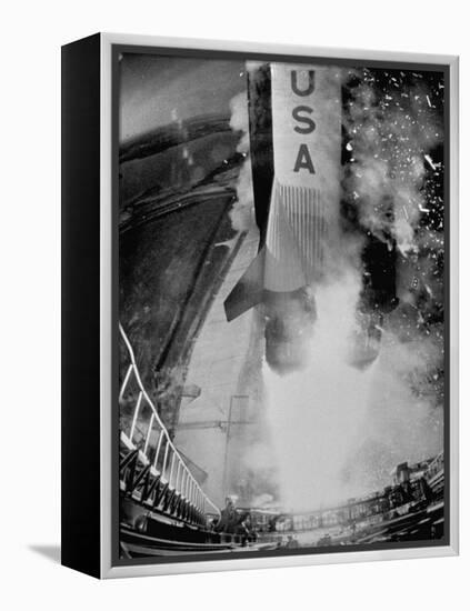 Launch of Saturn 5 Rocket at Cape Kennedy-Ralph Morse-Framed Premier Image Canvas