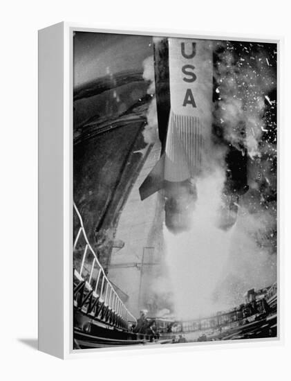 Launch of Saturn 5 Rocket at Cape Kennedy-Ralph Morse-Framed Premier Image Canvas