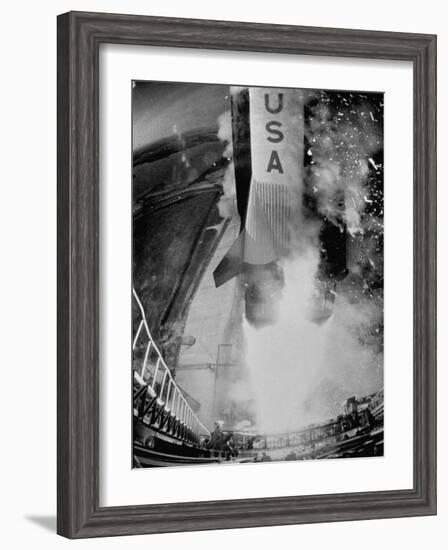 Launch of Saturn 5 Rocket at Cape Kennedy-Ralph Morse-Framed Premium Photographic Print