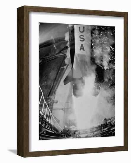 Launch of Saturn 5 Rocket at Cape Kennedy-Ralph Morse-Framed Premium Photographic Print