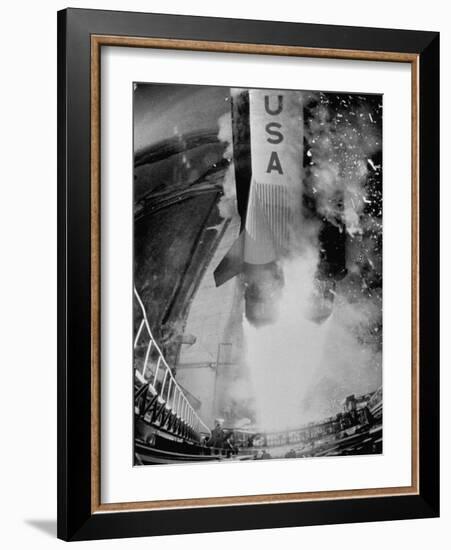 Launch of Saturn 5 Rocket at Cape Kennedy-Ralph Morse-Framed Premium Photographic Print