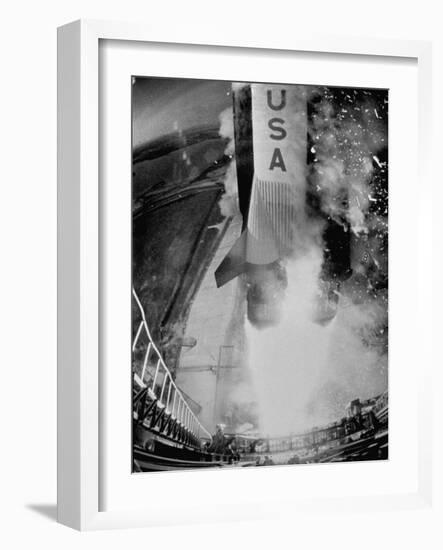 Launch of Saturn 5 Rocket at Cape Kennedy-Ralph Morse-Framed Premium Photographic Print