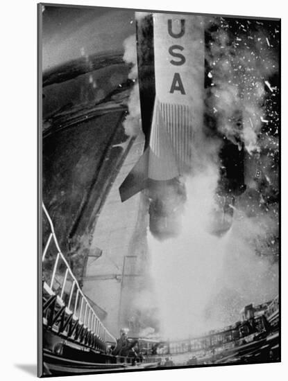 Launch of Saturn 5 Rocket at Cape Kennedy-Ralph Morse-Mounted Premium Photographic Print