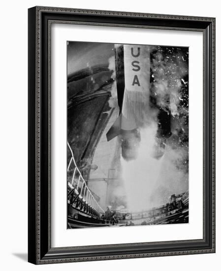 Launch of Saturn 5 Rocket at Cape Kennedy-Ralph Morse-Framed Premium Photographic Print