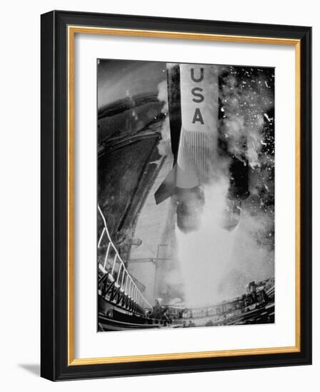 Launch of Saturn 5 Rocket at Cape Kennedy-Ralph Morse-Framed Premium Photographic Print