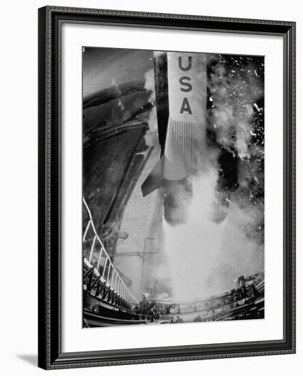 Launch of Saturn 5 Rocket at Cape Kennedy-Ralph Morse-Framed Premium Photographic Print