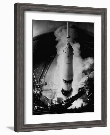 Launch of Saturn 5 Rocket at Cape Kennedy-Ralph Morse-Framed Photographic Print