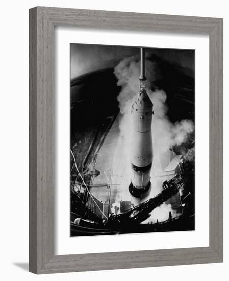 Launch of Saturn 5 Rocket at Cape Kennedy-Ralph Morse-Framed Photographic Print