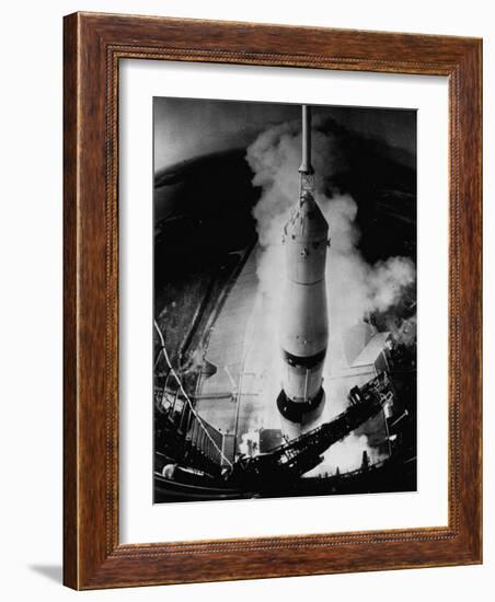 Launch of Saturn 5 Rocket at Cape Kennedy-Ralph Morse-Framed Photographic Print