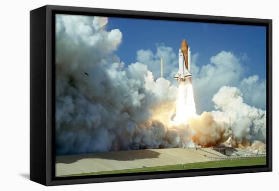 Launch of Space Shuttle Challenger from Kennedy Space Center, Florida, USA, 1985-null-Framed Premier Image Canvas