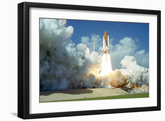 Launch of Space Shuttle Challenger from Kennedy Space Center, Florida, USA, 1985-null-Framed Photographic Print