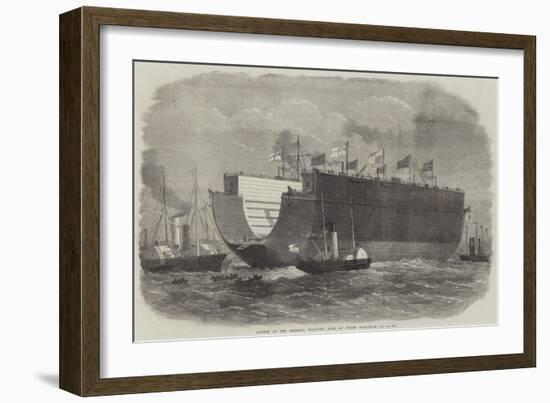 Launch of the Bermuda Floating Dock at North Woolwich-Edwin Weedon-Framed Giclee Print