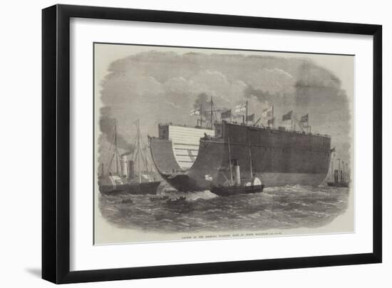 Launch of the Bermuda Floating Dock at North Woolwich-Edwin Weedon-Framed Giclee Print