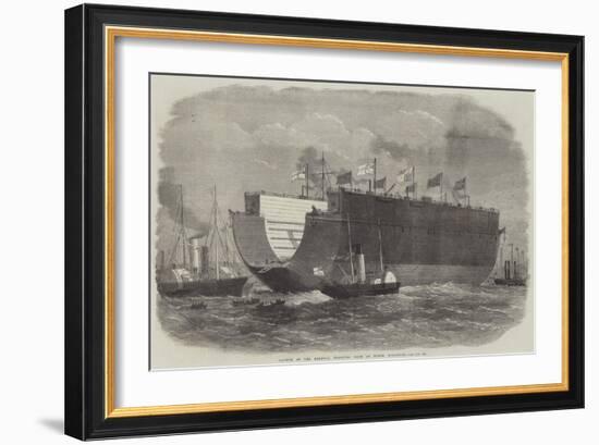 Launch of the Bermuda Floating Dock at North Woolwich-Edwin Weedon-Framed Giclee Print