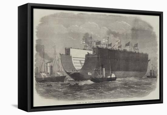 Launch of the Bermuda Floating Dock at North Woolwich-Edwin Weedon-Framed Premier Image Canvas