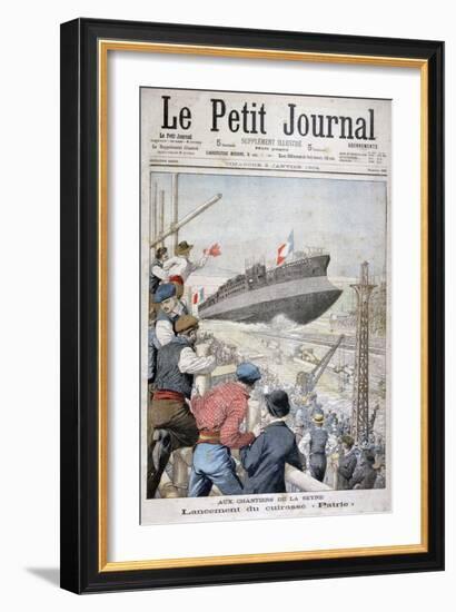 Launch of the French Battleship 'Patrie, Toulon, December 1903-null-Framed Giclee Print