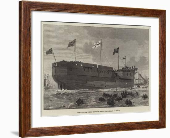 Launch of the German Ironclad Frigate Deutschland, at Poplar-null-Framed Giclee Print