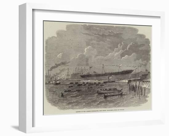 Launch of the Knight Commander, Iron Screw Steam-Ship, Built at Dublin-null-Framed Giclee Print