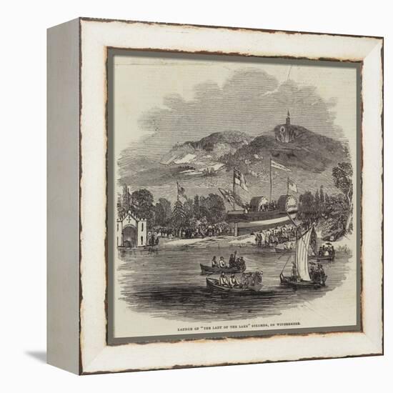 Launch of The Lady of the Lake Steamer, on Windermere-null-Framed Premier Image Canvas