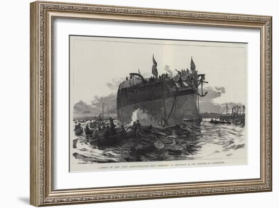 Launch of the New Armour-Plated Ship Rodney at Chatham by the Duchess of Edinburgh-William Lionel Wyllie-Framed Giclee Print