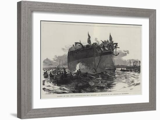 Launch of the New Armour-Plated Ship Rodney at Chatham by the Duchess of Edinburgh-William Lionel Wyllie-Framed Giclee Print