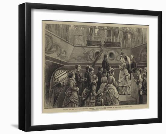 Launch of the New Twin Channel Steamer Castalia-George Goodwin Kilburne-Framed Giclee Print