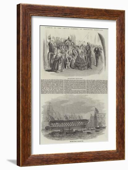 Launch of the Royal Albert, at Woolwich Dockyard-null-Framed Giclee Print