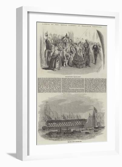 Launch of the Royal Albert, at Woolwich Dockyard-null-Framed Giclee Print