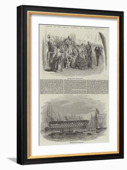 Launch of the Royal Albert, at Woolwich Dockyard-null-Framed Giclee Print